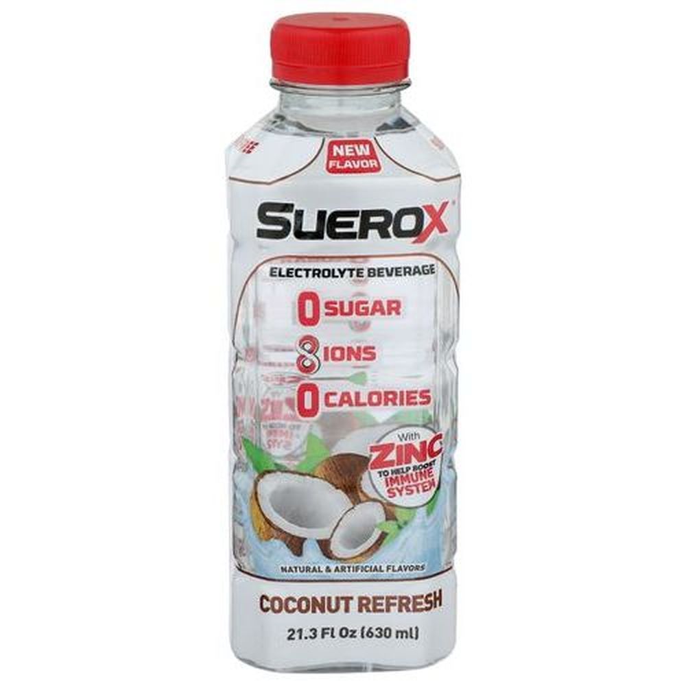 Suerox Coconut Refresh Electrolyte Beverage, 21.3 Fluid Ounce -- 12 Per Case