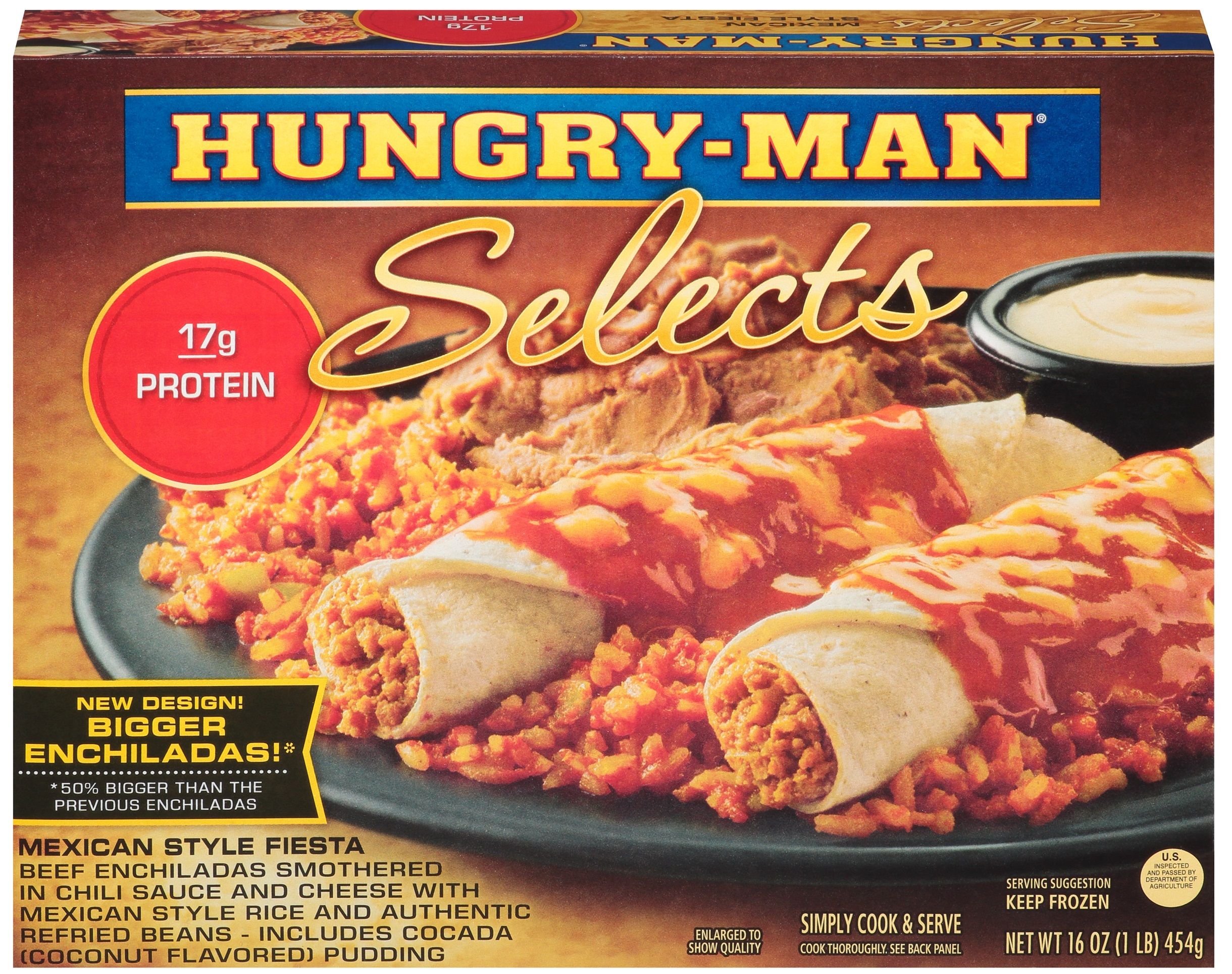 Hungry-man Selects Mexican Style Fiesta, 16 Ounce -- 8 Per Case