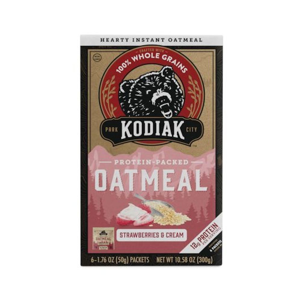 Kodiak Cakes Strawberries And Cr¨me Oatmeal Packet, 10.58 Ounce -- 6 Per Case