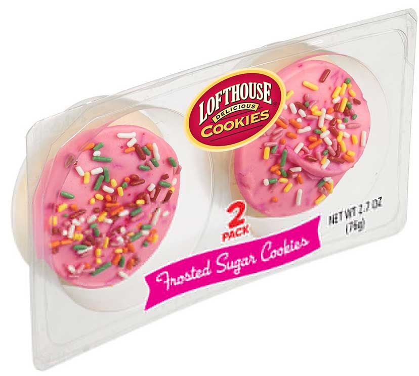 Lofthouse Pink Frosted Sugar Cookie, 2.7 Ounce -- 24 Per Case