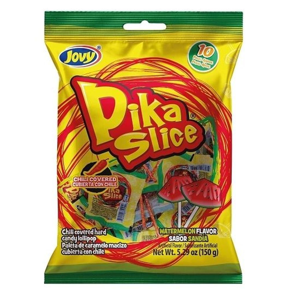 Jovy Pika Slice Watermelon Chili Lollipops, 5.29 Ounce -- 12 Per Case