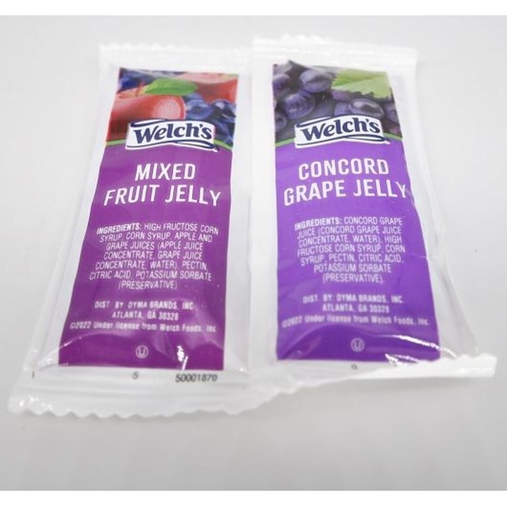 Welch's Grape And Mixed Fruit Jelly Assortment Pouches, 10 Gram -- 200 Per Case