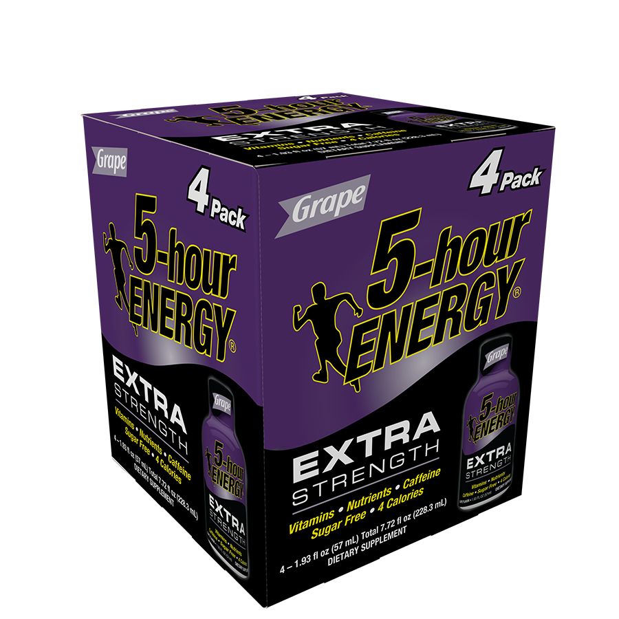 5 Hour Energy Extra Strength Grape Shots, 1.93 Fluid Ounce -- 48 Per Case