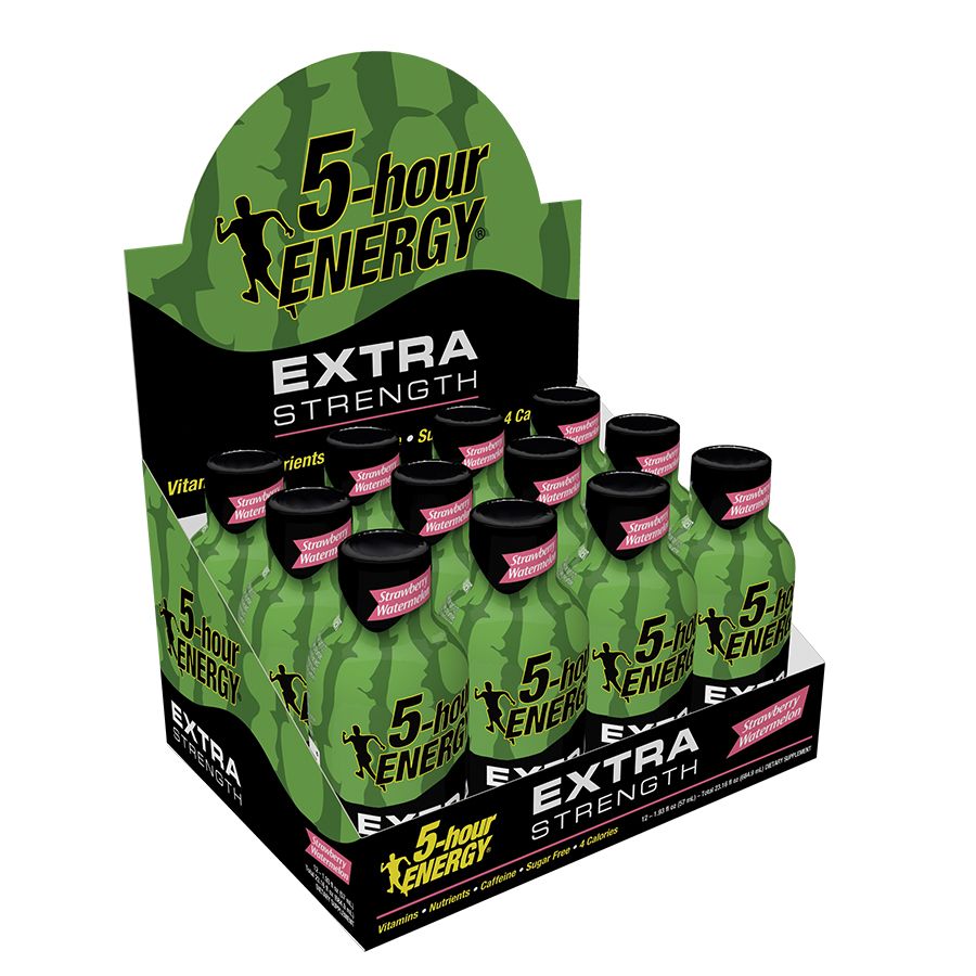 5 Hour Energy Extra Strength Strawberry Watermelon Energy Shots, 1.93 Fluid Ounce -- 216 Per Case