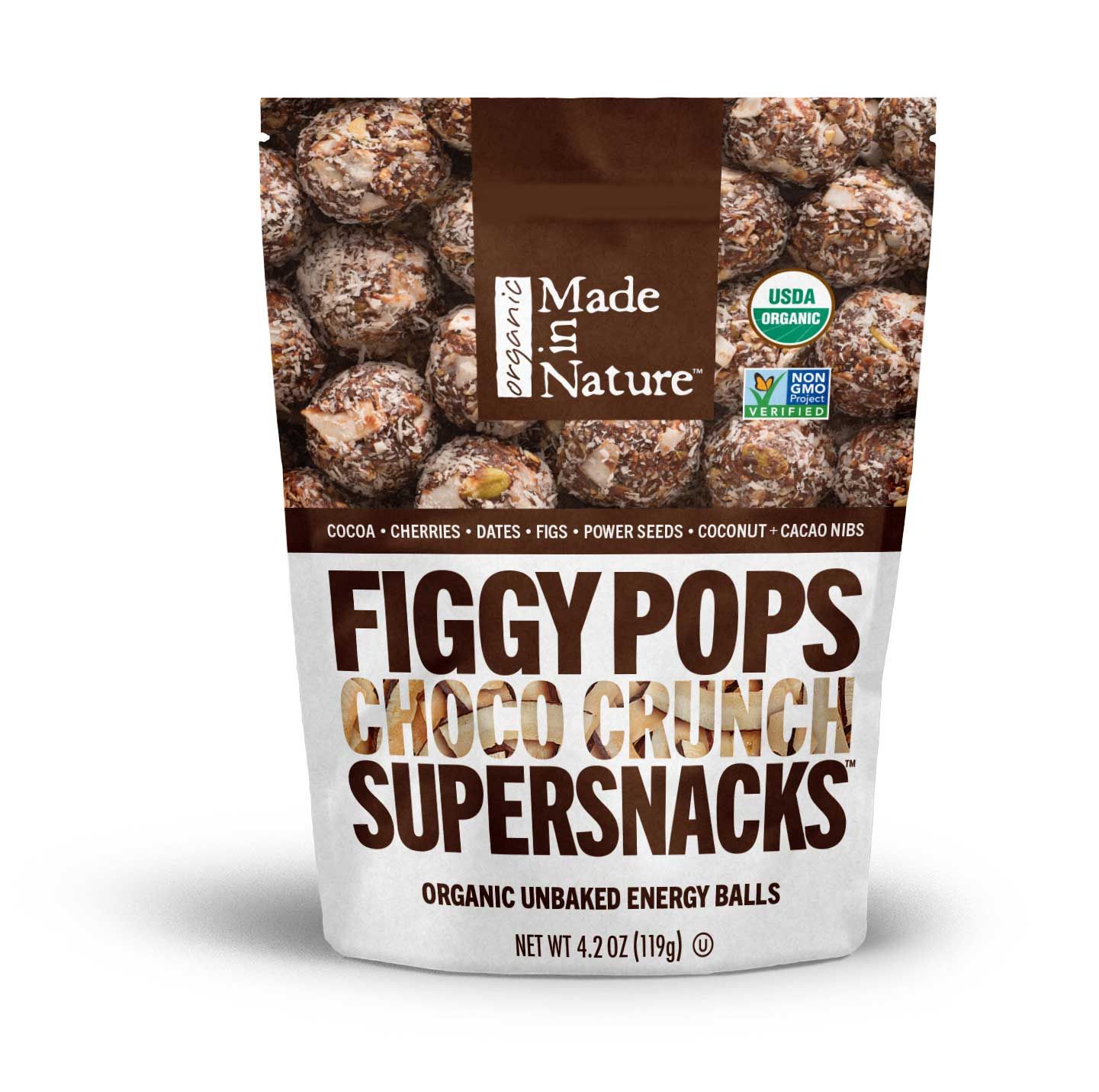 Made In Nature Chocolate Crunch Fig Pops, 4.2 Ounce -- 6 Per Case