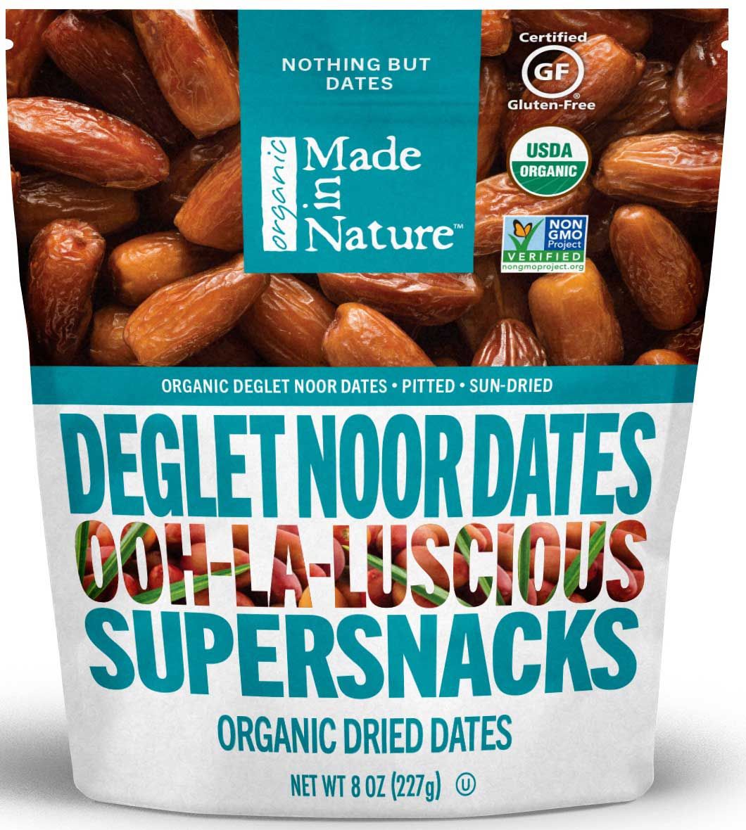 Made In Nature Organic Dried Deglet Noor Dates, 8 Ounce -- 6 Per Case