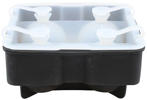 Tablecraft Black Silicone Ice Sphere Tray -- 6 Per Case