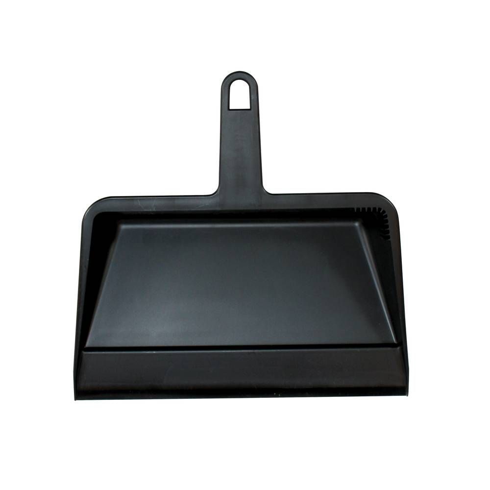Impact Black Plastic Dust Pan, 12 Inch