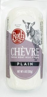 Roth Plain Chevre Goat Milk Cheese Log, 4 Ounce -- 12 Per Case