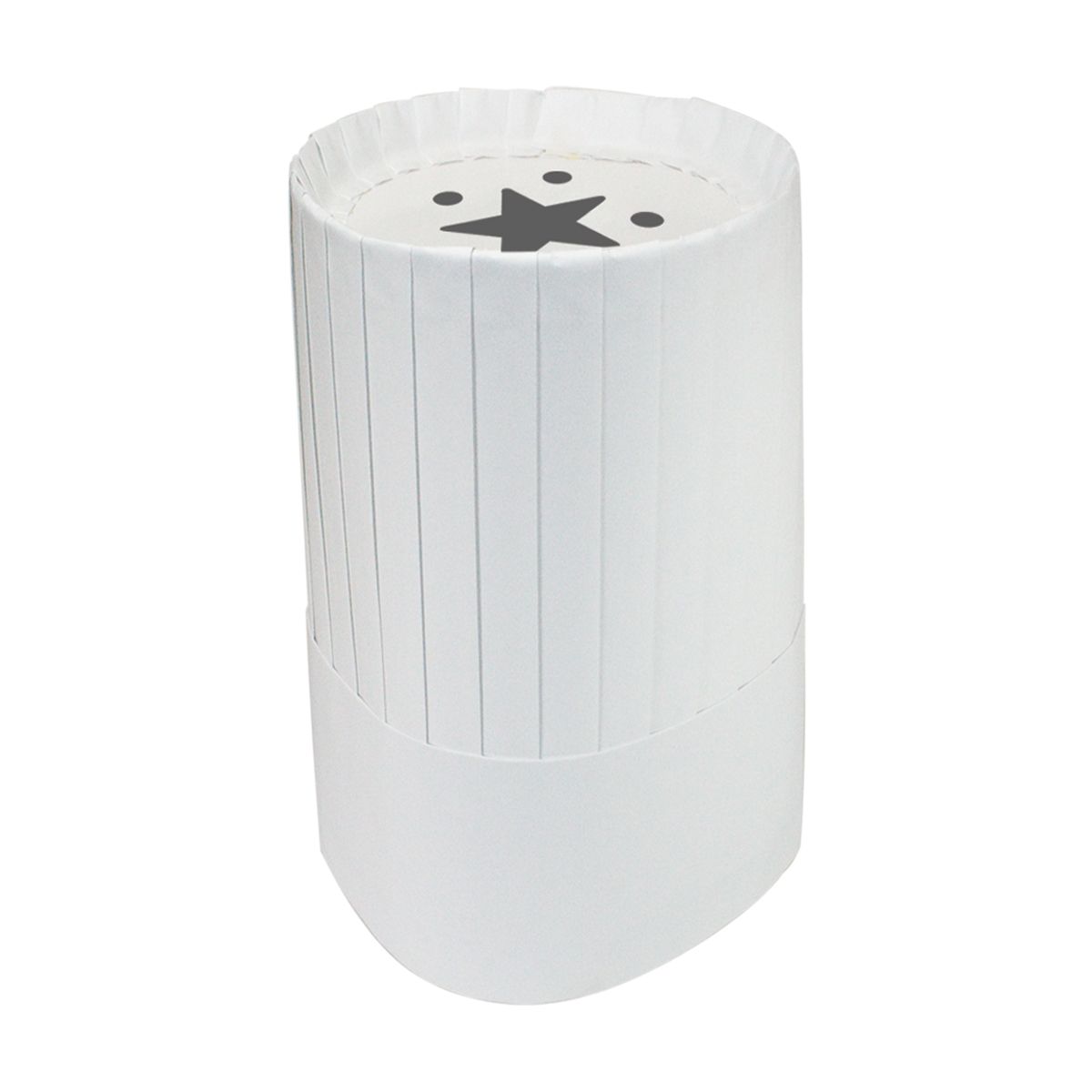 Neatgards White Wide Pleat Disposable Paper Chef Hat, 9 Inch -- 12 Per Case
