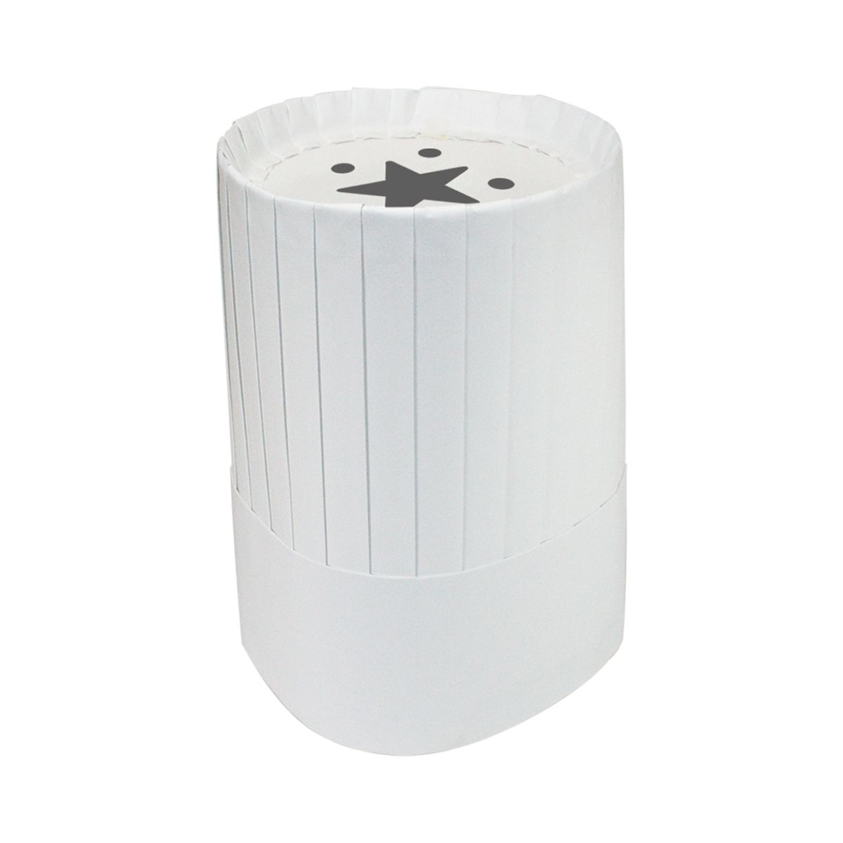 Neatgards White Wide Pleat Disposable Paper Chef Hat, 10 Inch -- 12 Per Case