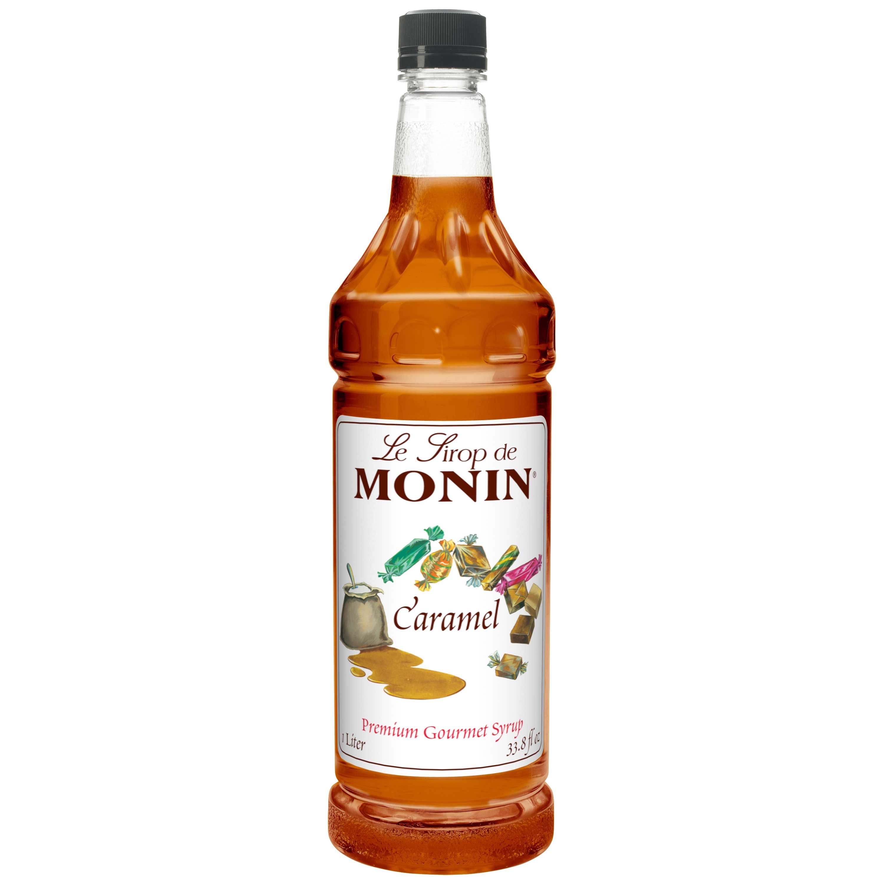 Monin Caramel Flavor Syrup, 1 Liter -- 4 Per Case