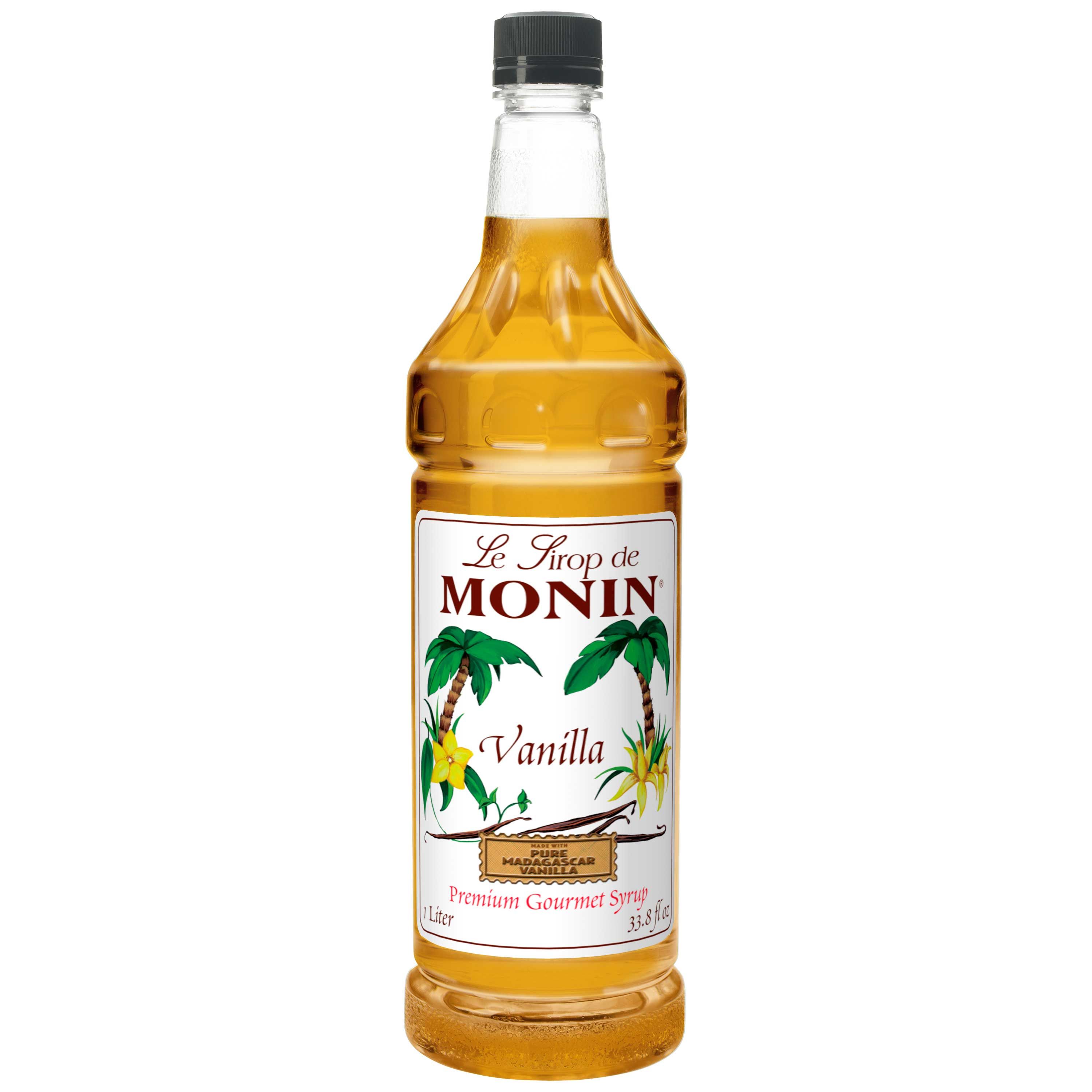 Monin Vanilla Flavor Syrup, 1 Liter -- 4 Per Case