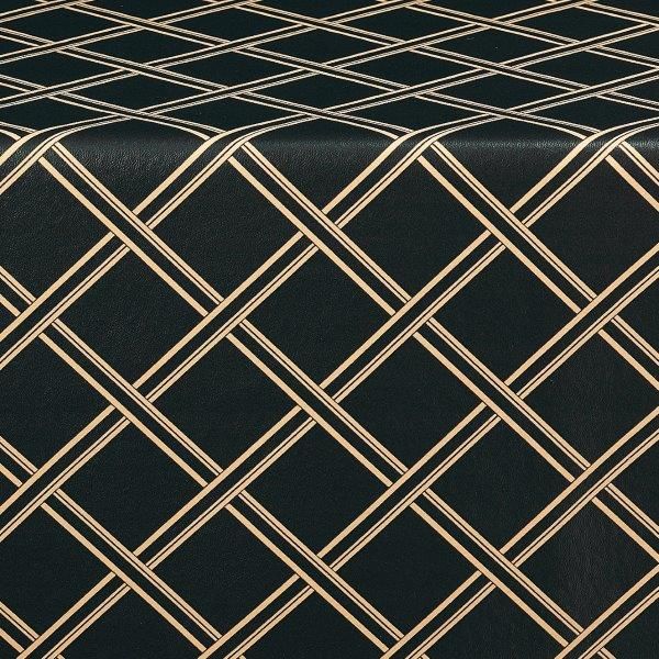 Marko Crossweave Black Beige Table Cover Roll