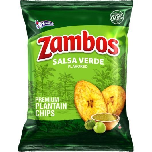 Zambos Salsa Verde Plantain Chips, 2.47 Ounce -- 32 Per Case