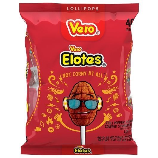 Vero Elotes Strawberry And Chili Lollipop -- 280 Per Case