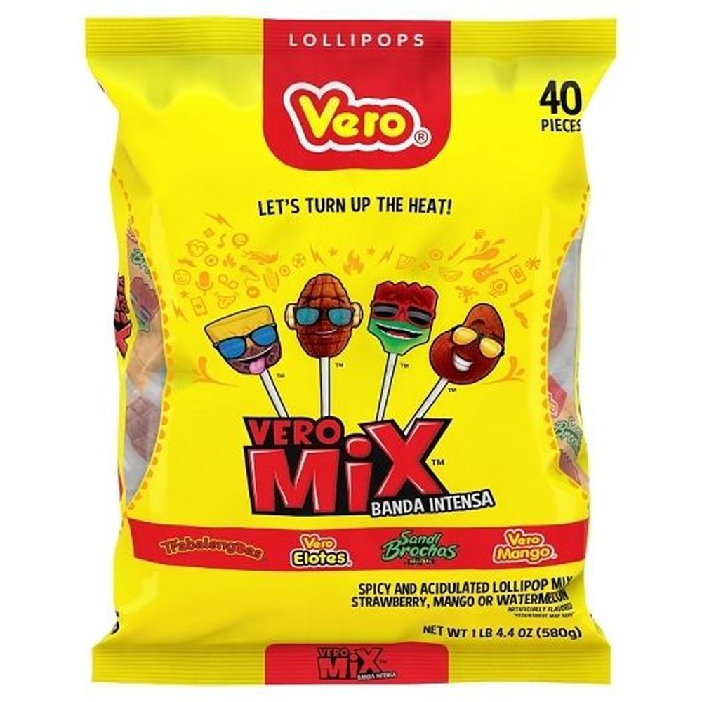 Vero Mix Fuego Mixed Lollipop, 40 Count -- 7 Per Case