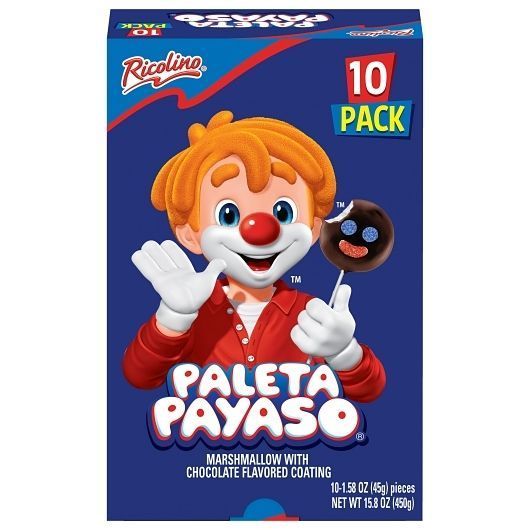 Paleta Payaso Marshmallow With Chocolate Coated Candy, 15.8 Ounce -- 60 Per Case