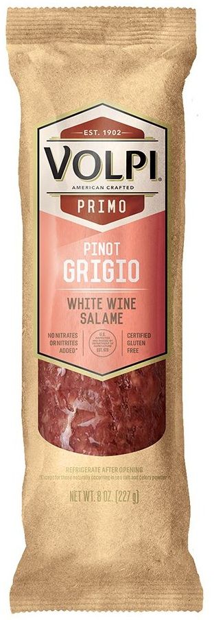 Volpi Pinot Grigio Wine Salame Chub, 8 Ounce -- 12 Per Case