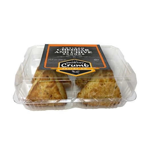 The Worthy Crumb Artisan Cheddar And Chive Scones, 10.5 Ounce -- 16 Per Case