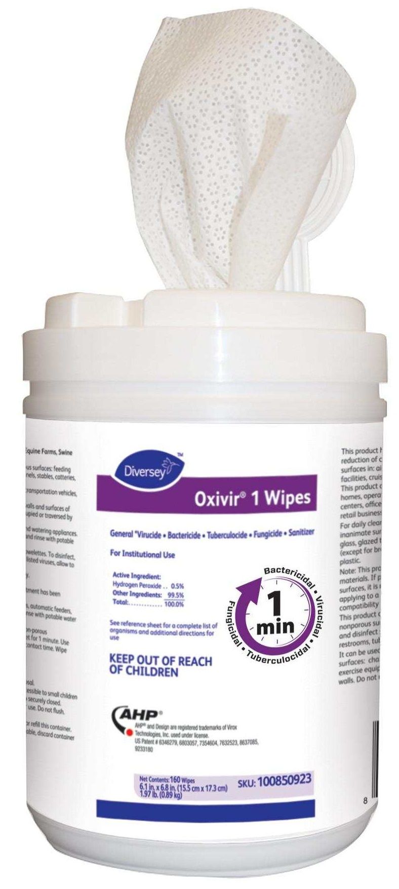 Oxivir Disinfectant Cleaner Wipes, 60 Count -- 12 Per Case