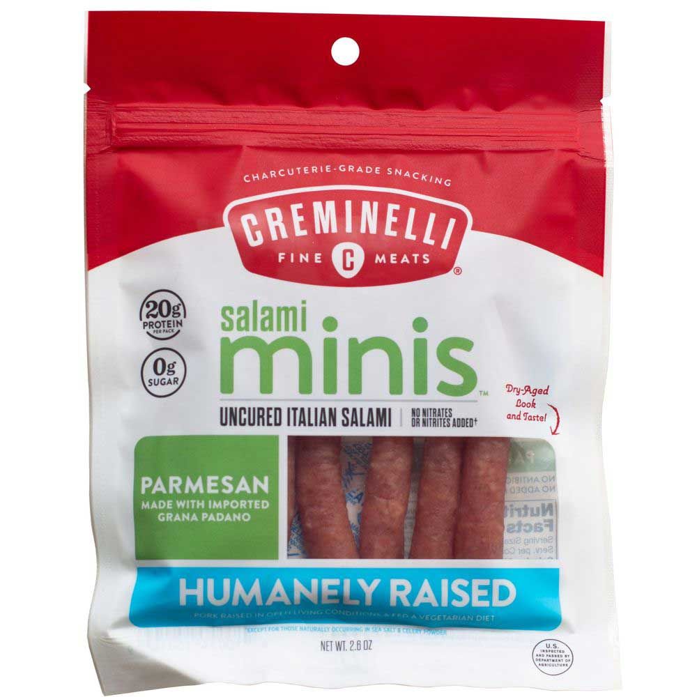 Creminelli Fine Meats Minis Parmesan Salami, 2.6 Ounce -- 12 Per Case