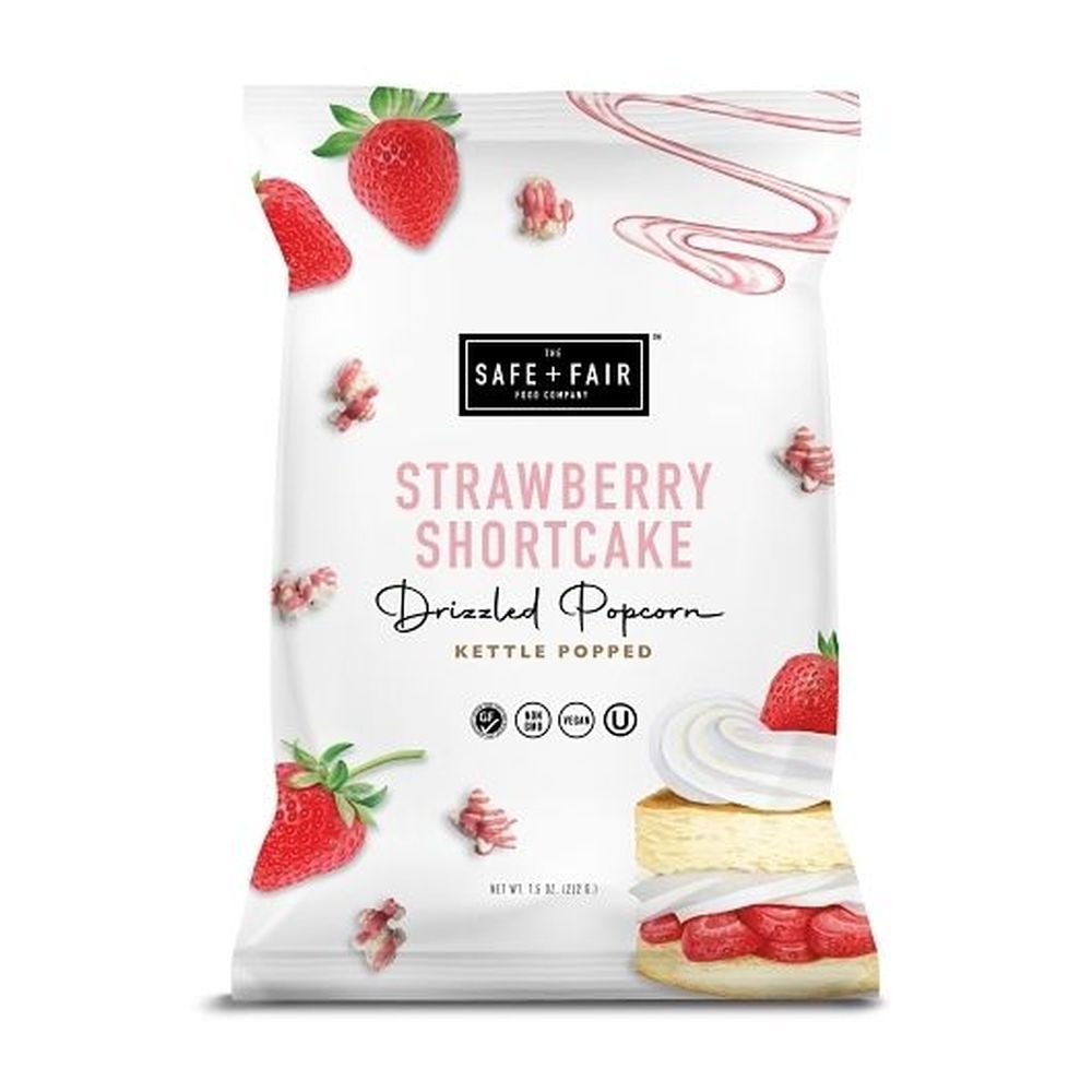 Safe + Fair Strawberry Shortcake Drizzled Popcorn, 5.5 Ounce -- 6 Per Case