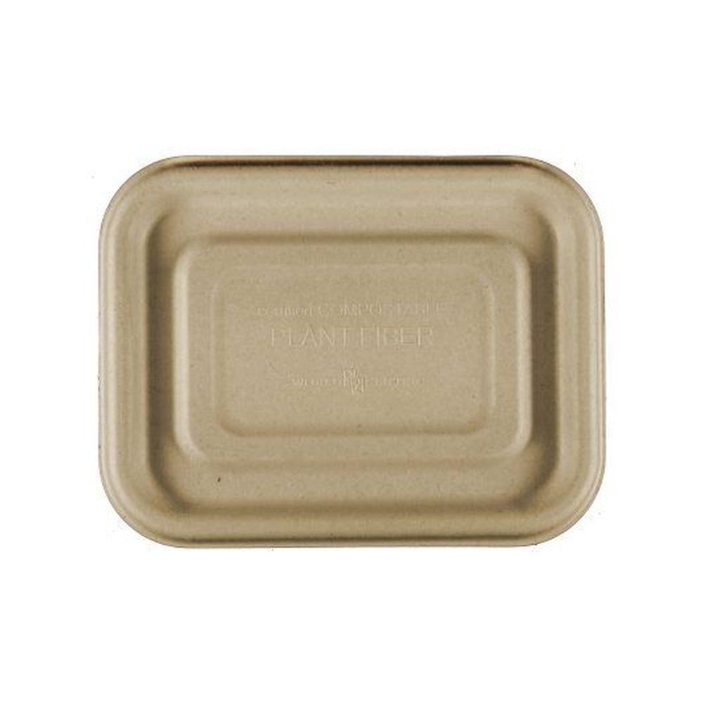 World Centric Unbleached Plant Fiber Tray Lid Only, 100 Count -- 6 Per Case