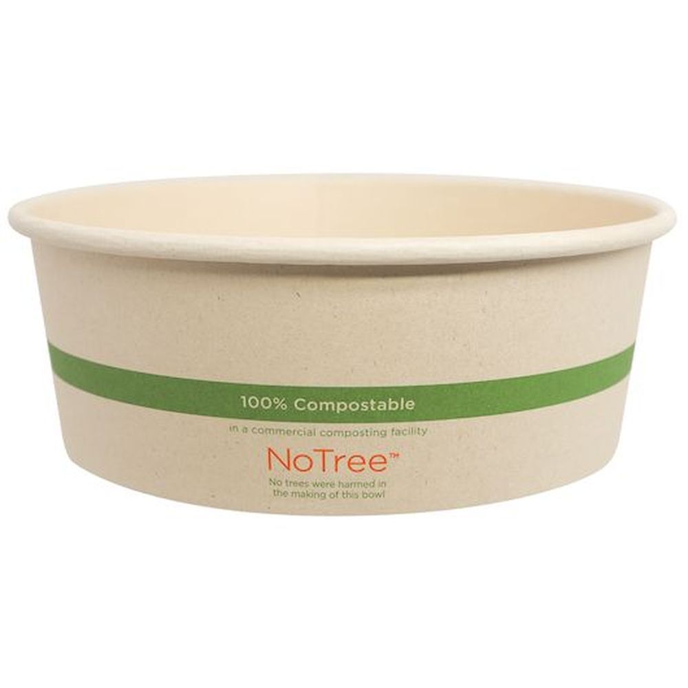 World Centric 42 Ounce Capacity No Tree Wide Paper Bowl, 50 Count -- 6 Per Case