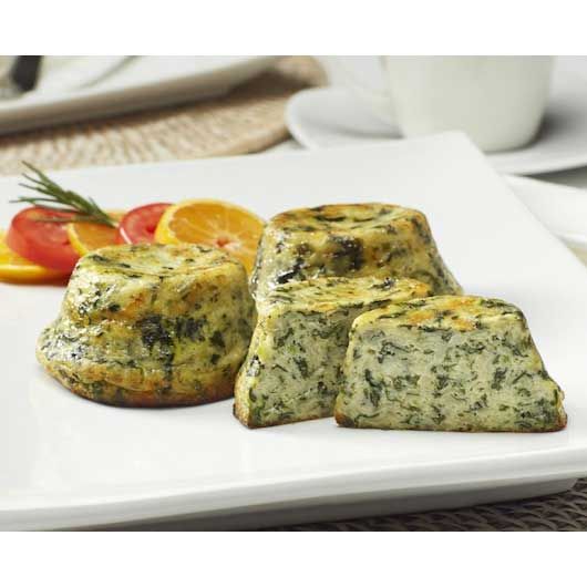 Oak Stove Kitchens Cheese And Spinach Crustless Quiche, 50 Count, 1 Pack