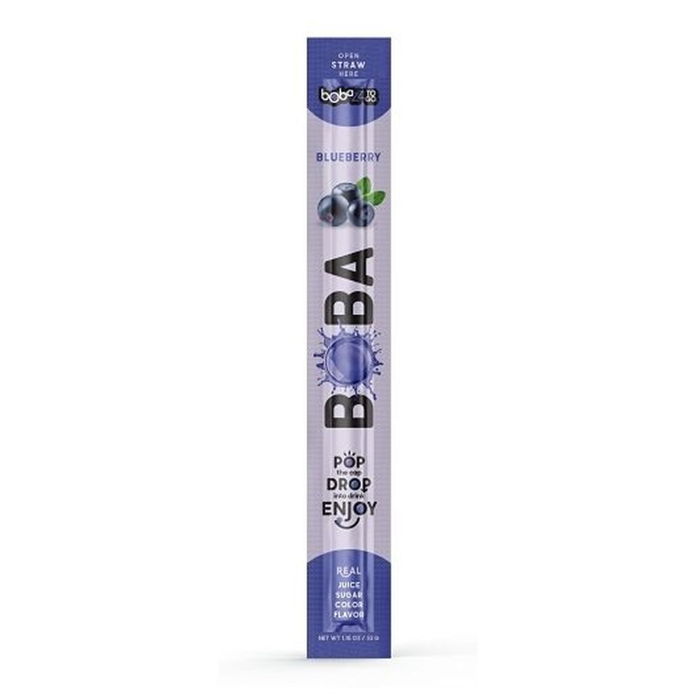 Bobazz To Go Blueberry Boba Straw, 1.06 Ounce -- 32 Per Case