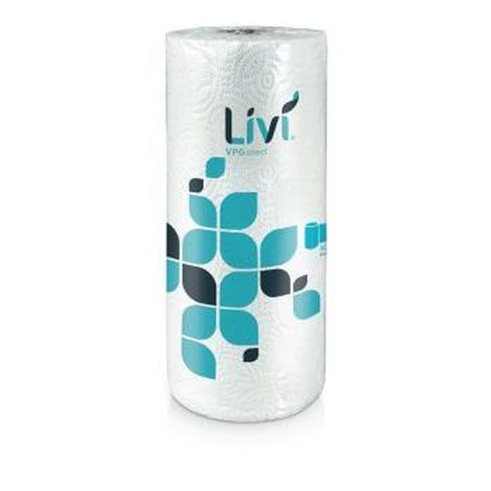 Solaris Livi Vpg Select White 2 Ply Kitchen Towel Roll -- 24 Per Case