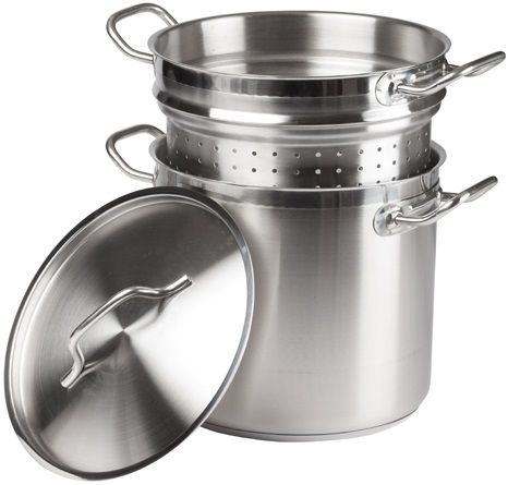 Winco Stainless Steel Steamer/pasta Cooker, 12 Quart -- 6 Per Case