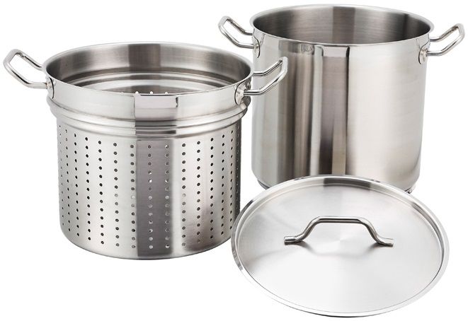 Winco Stainless Steel Steamer/pasta Cooker, 16 Quart -- 4 Per Case
