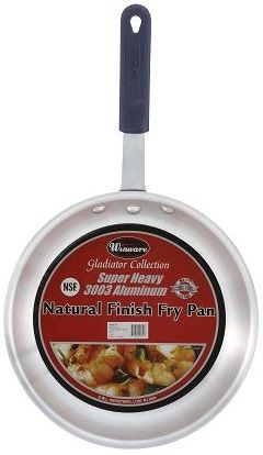 Winco Gladiator Natural Finish Aluminum Fry Pan With Silicone Sleeve, 12 Inch -- 6 Per Case