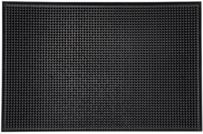Winco Black Bar Service Mat, 18 X 12 Inch -- 12 Per Case
