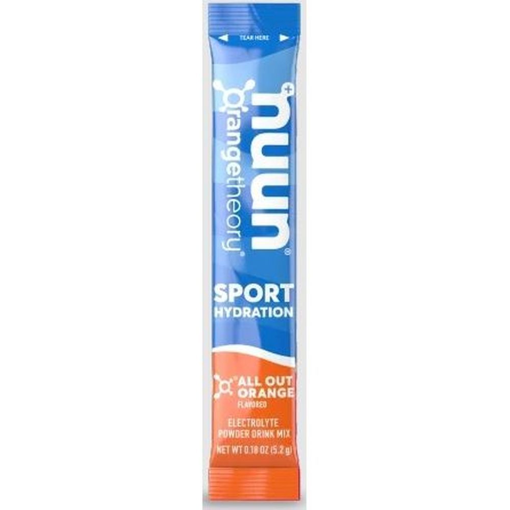 Nuun Sport Hydration All Out Orange Electrolyte Powder Drink Mix, 0.17 Ounce -- 120 Per Case