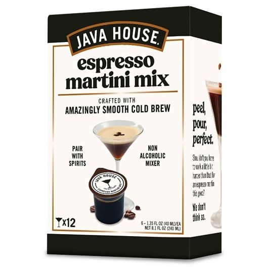 Java House Cold Brew Espresso Martini Mix Pods, 8.1 Fluid Ounce -- 6 Per Case