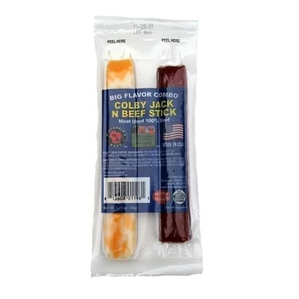 Wisconsins Best Colby Jack Cheese And Beef Stick, 1.75 Ounce -- 72 Per Case