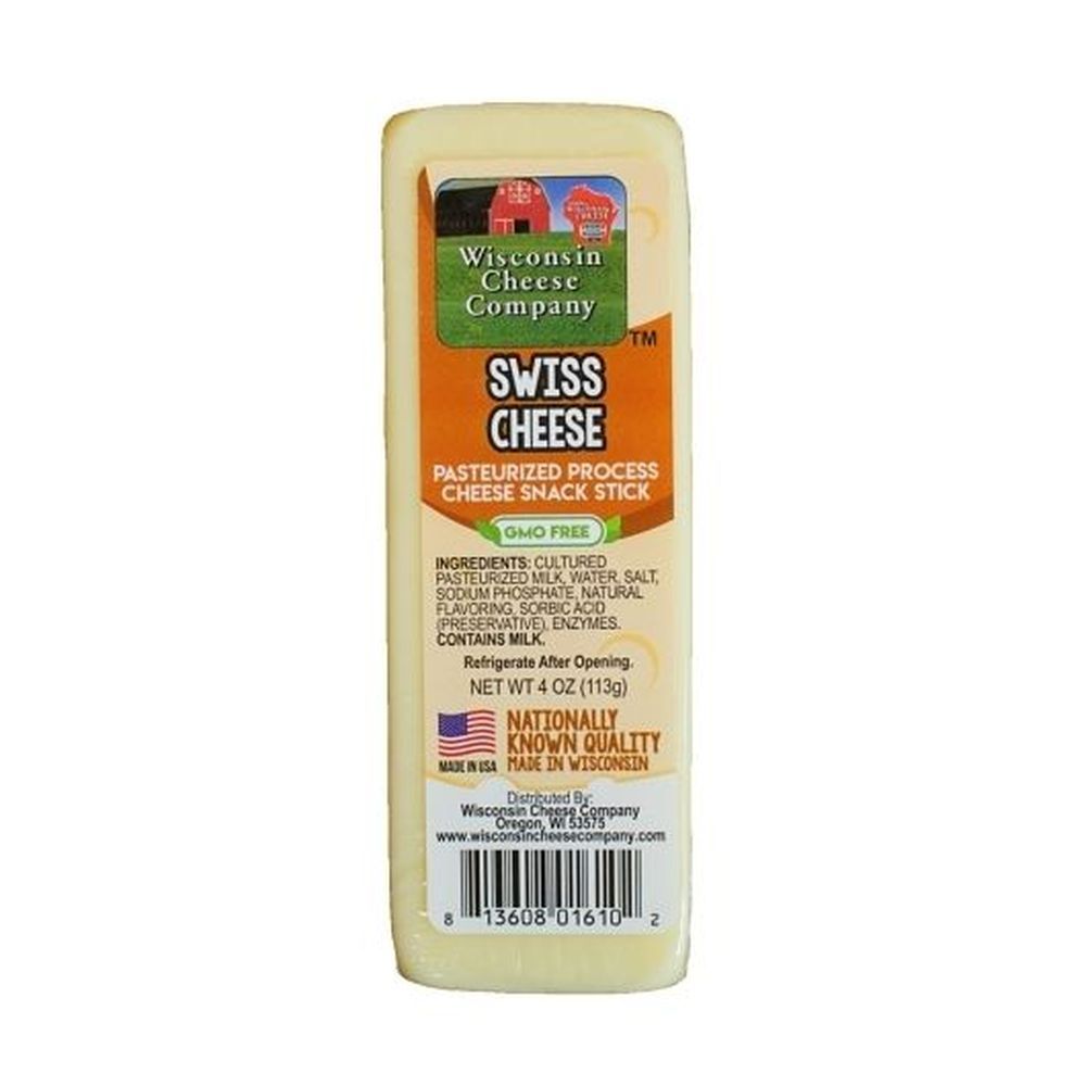 Wisconsin Cheese Company Shelf Stable Swiss Cheese Bar, 4 Ounce -- 36 Per Case