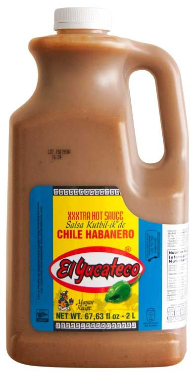 El Yucateco Extra Hot Habanero Sauce, 67.63 Fluid Ounce -- 2 Per Case