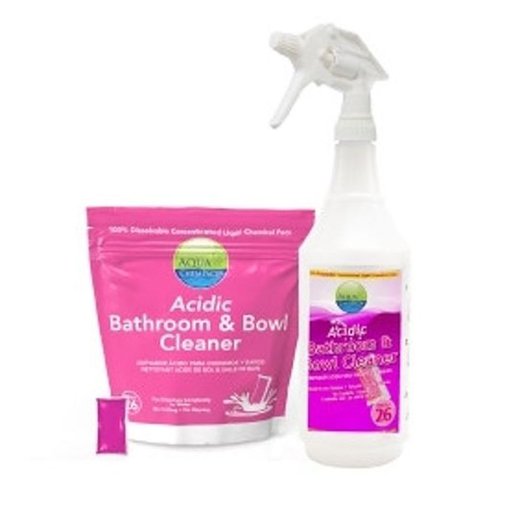 Aqua Chempacs Acidic Bathroom And Bowl Cleaner, 12 Count
