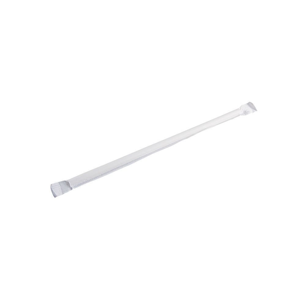 Empress Earth White Giant Wrapped Paper Straw, 7.75 Inch -- 2000 Per Case
