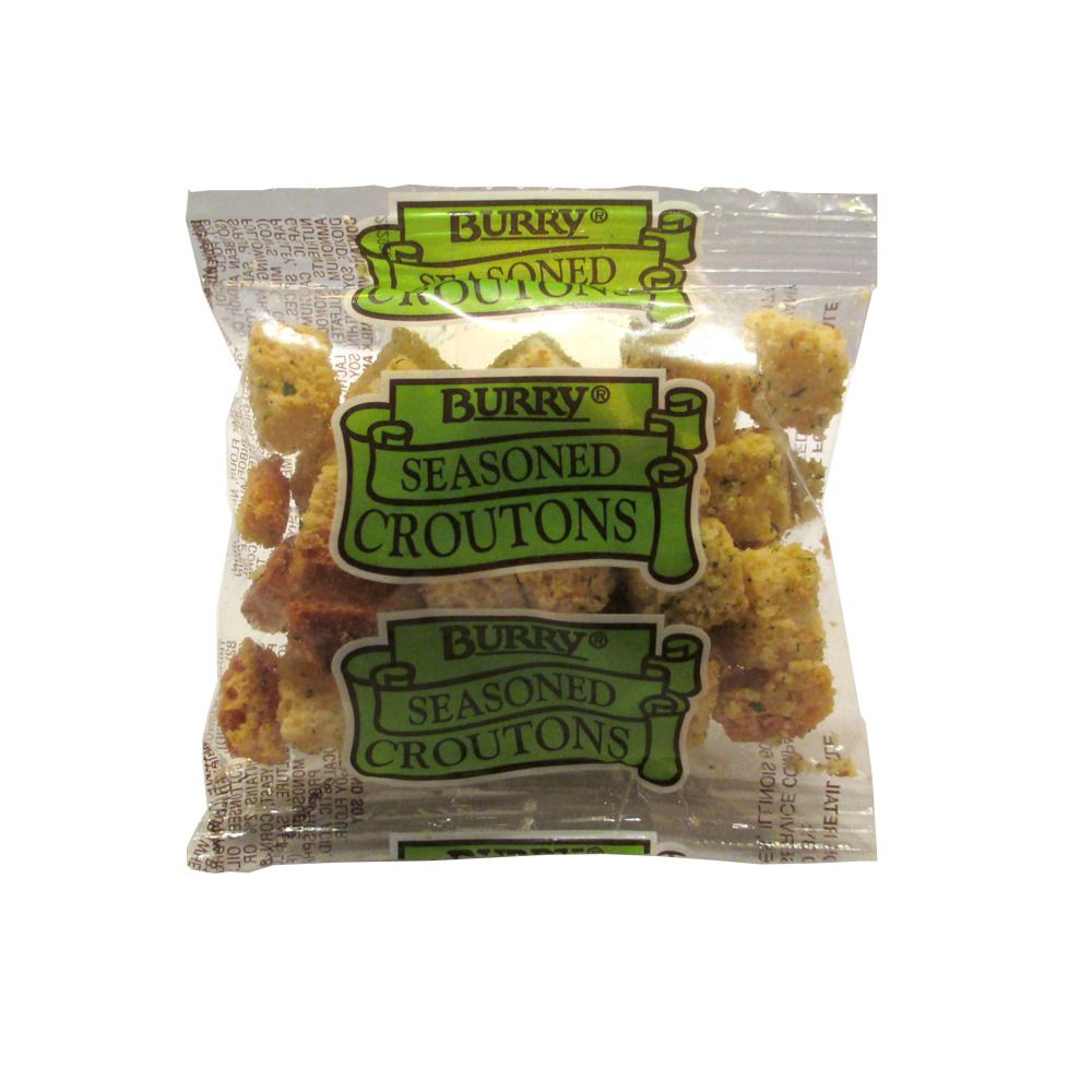 Burry Foods Croutons Seasoned Portion Pack, 0.25 Ounce -- 250 Per Case