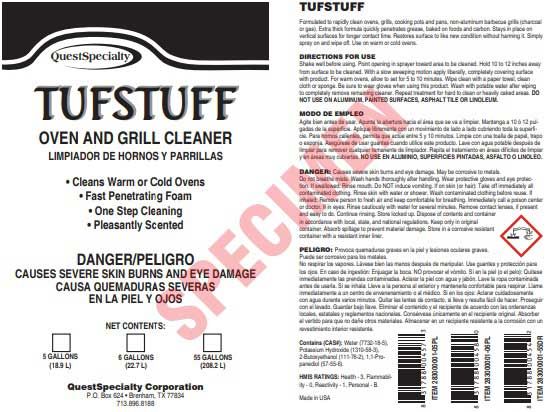 Tufstuff Caustic Thick Oven And Grill Cleaner, 144 Ounce -- 4 Per Case