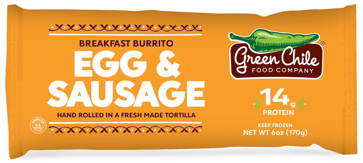 Green Chile Egg And Sausage Breakfast Burrito, Bulk, 6 Ounce -- 12 Per Case