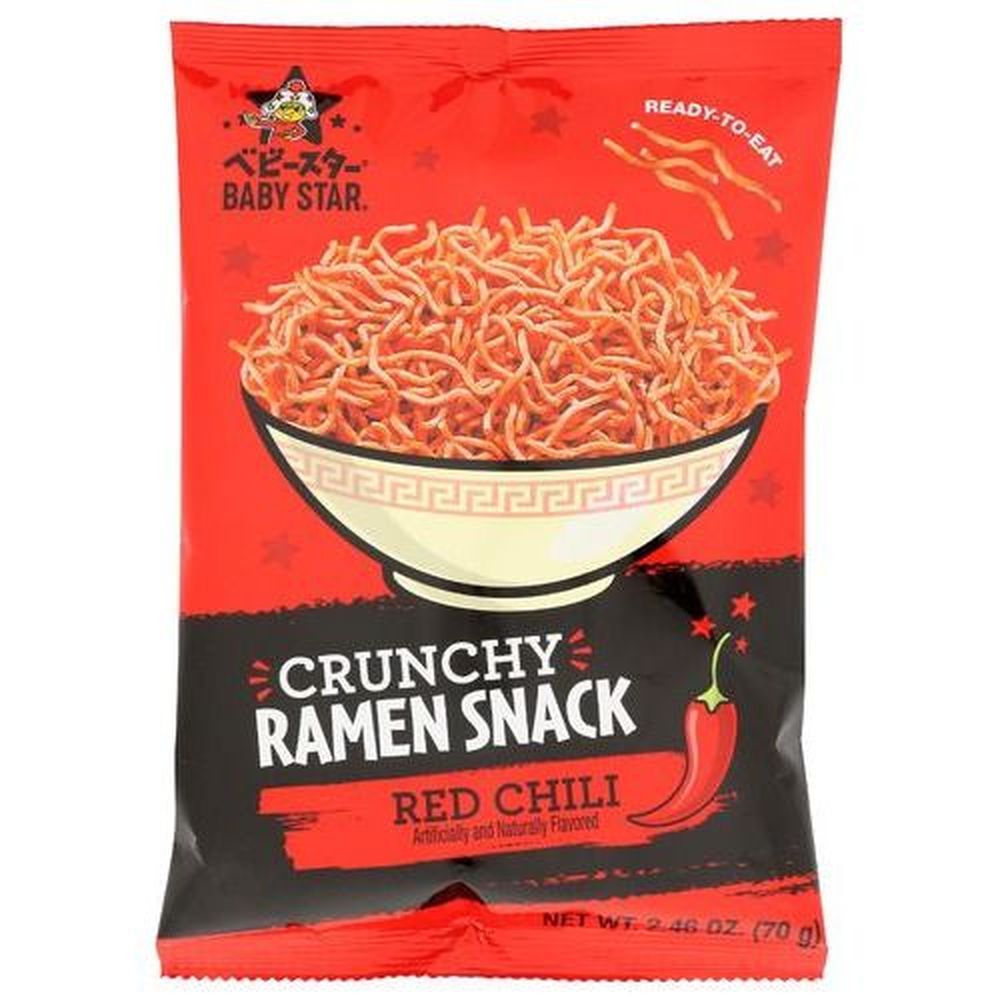 Baby Star Red Chili Crunchy Ramen Snack, 2.46 Ounce -- 6 Per Case