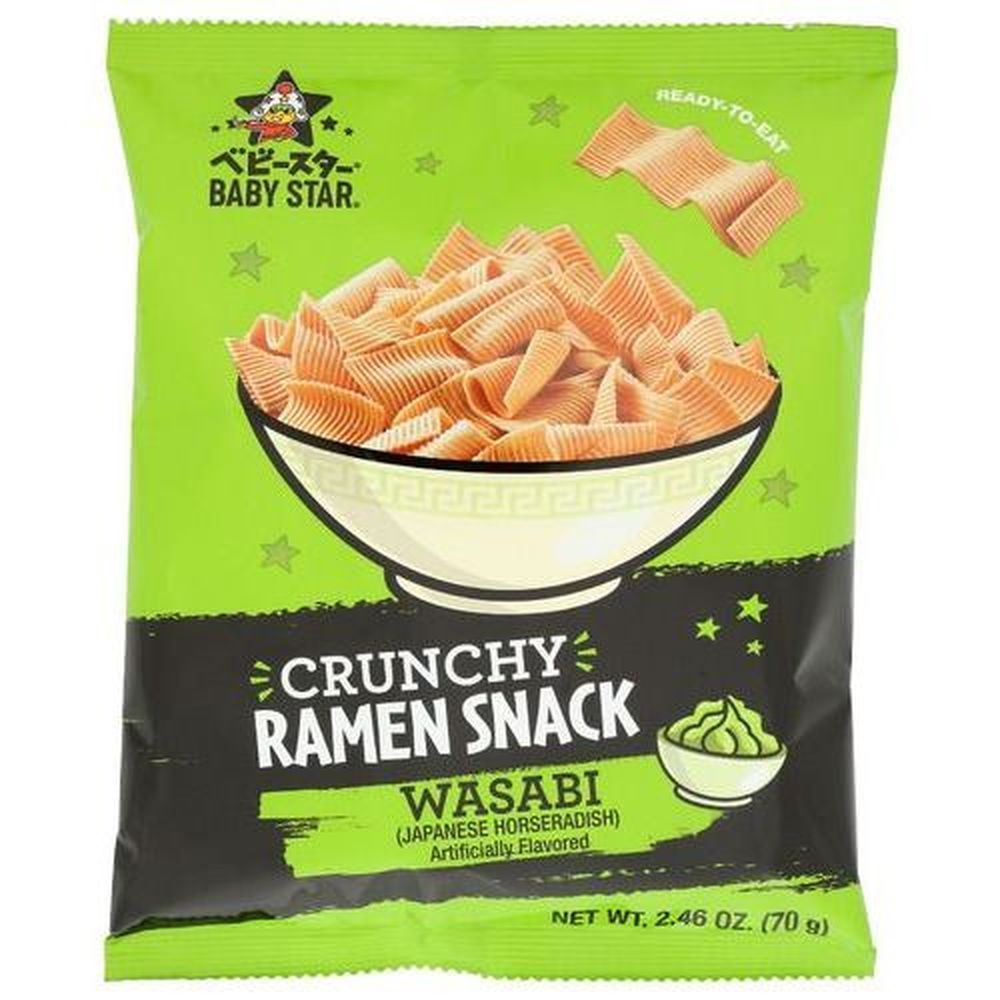 Baby Star Wasabi Crunchy Ramen Snack, 2.46 Ounce -- 6 Per Case