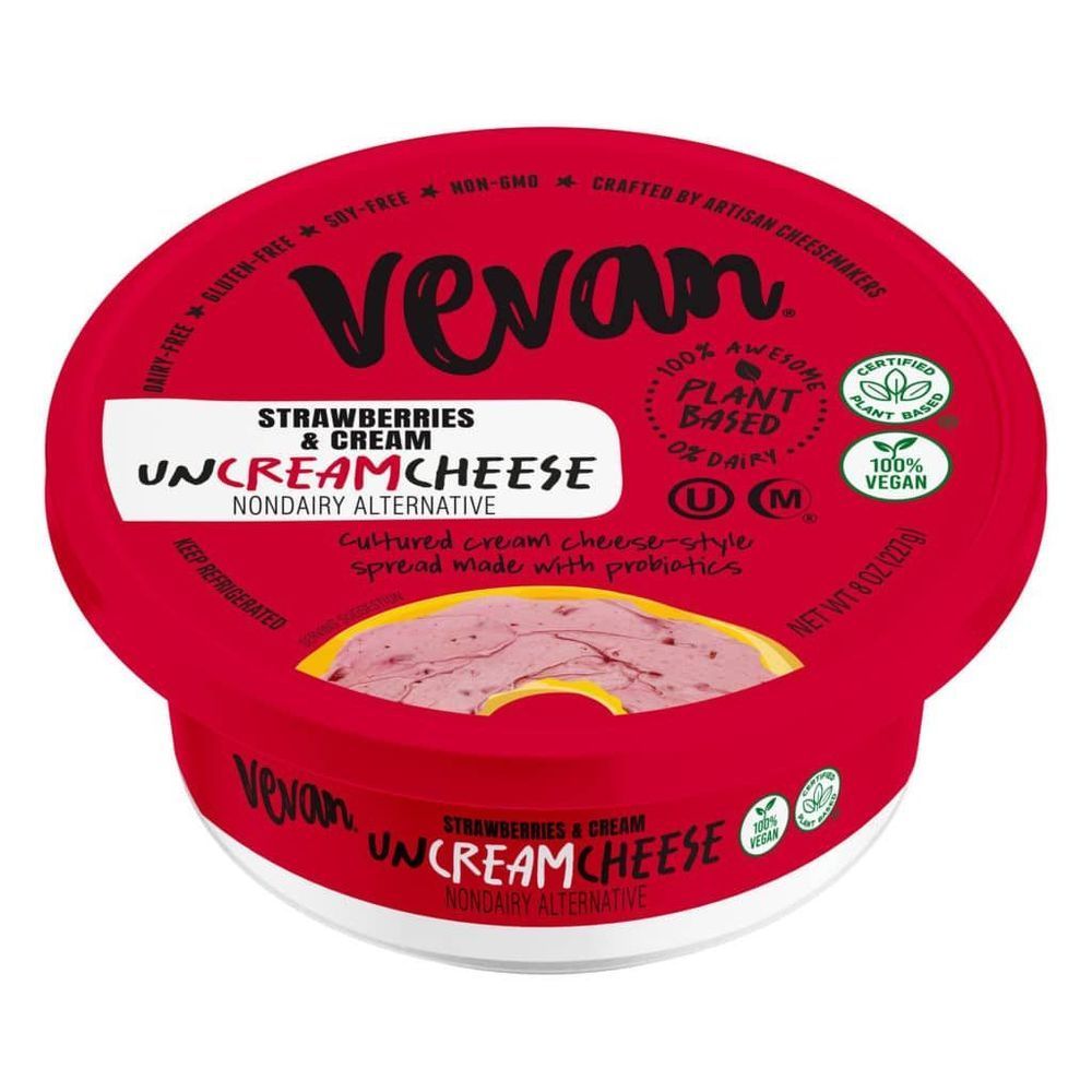 Vevan Strawberries And Cream Uncreamcheese Spread, 8 Ounce -- 12 Per Case