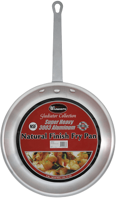 Winco Gladiator Natural Finish Aluminum Fry Pan, 7 Inch -- 6 Per Case